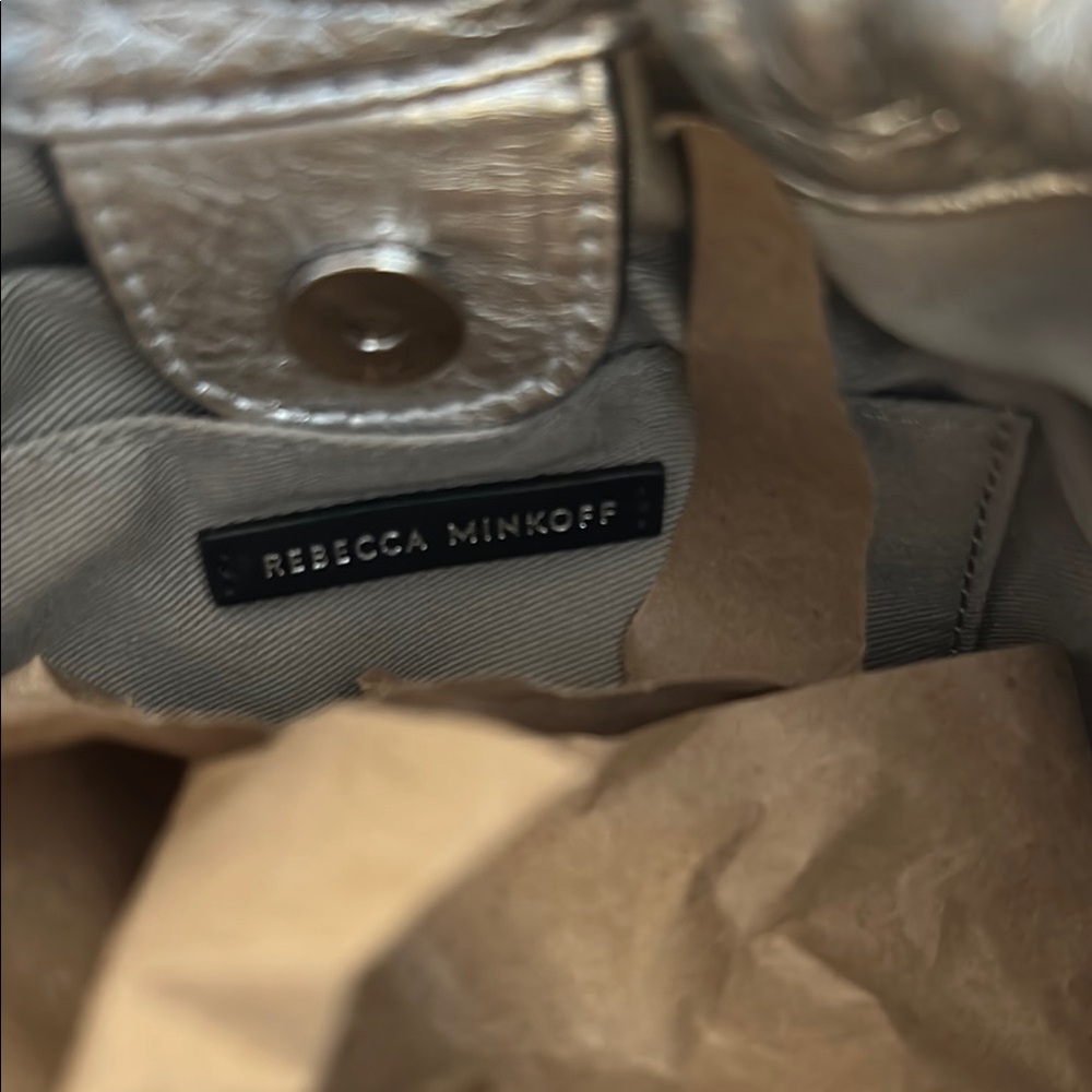 Rebecca Minkoff Silver Fringe Leather Crossbody Bag - Picture 2 of 5